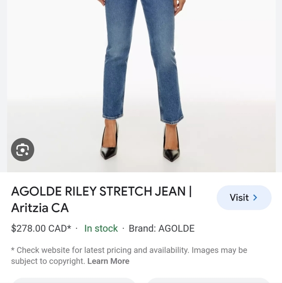 Agolde Riley Jean size 25 - Picture 8 of 10